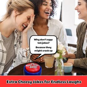 The Dad Joke 3000 gift packaging makes a ready to gift novelty
