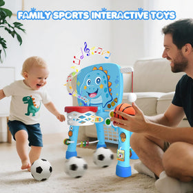 DADAPALS Baby Blue Dinosaur height-adjustable frame grows with your toddler.