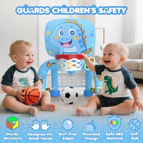 DADAPALS Baby Blue Dinosaur lights and sounds invite movement and sensory feedback.