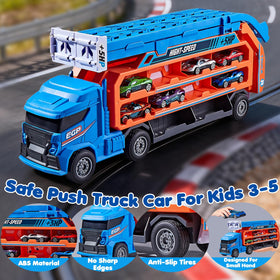 DADAPALS two-layer garage portion for storage and organization of cars.