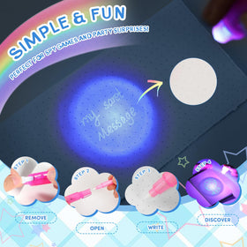 Daemson UV light spy pens reveal blue ink during games and treasure hunts.