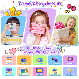 Dafotil kids camera printing feature with three rolls enables DIY photo keepsakes