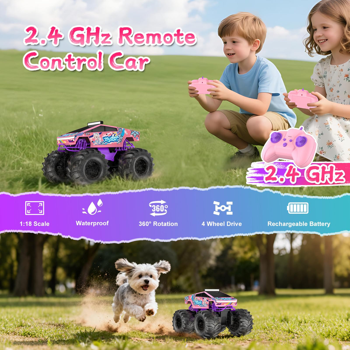 Dafotil RC truck LED lights in action for night play