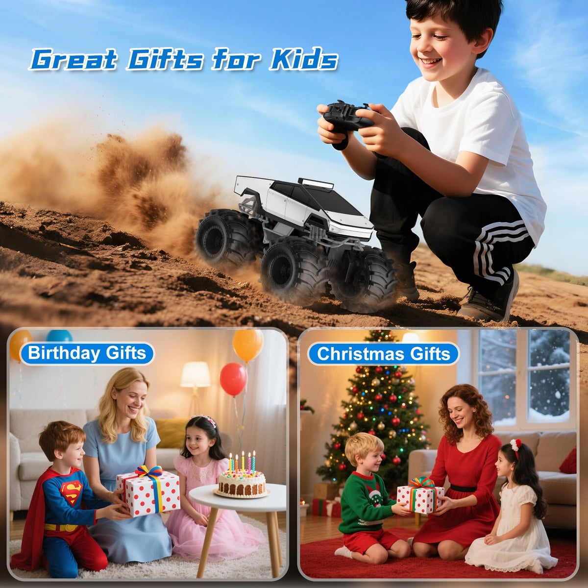 Dafotil amphibious RC car makes a great gift idea.