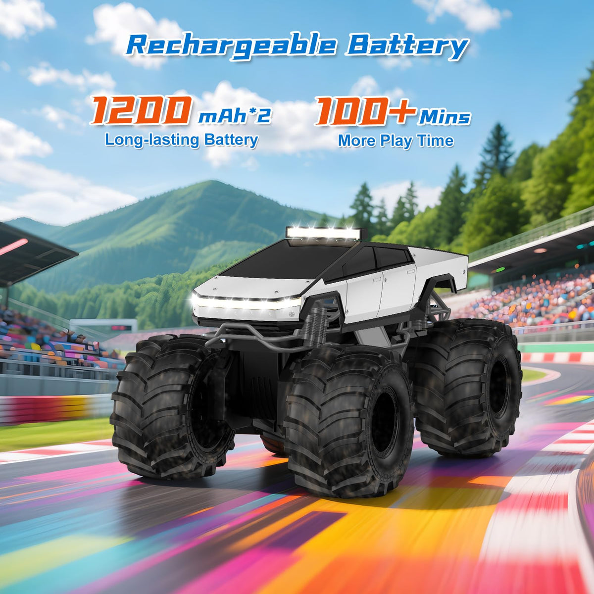 Dafotil waterproof chassis enables land and water fun.