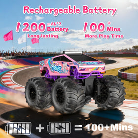 Dafotil waterproof RC truck splashes through a puddle