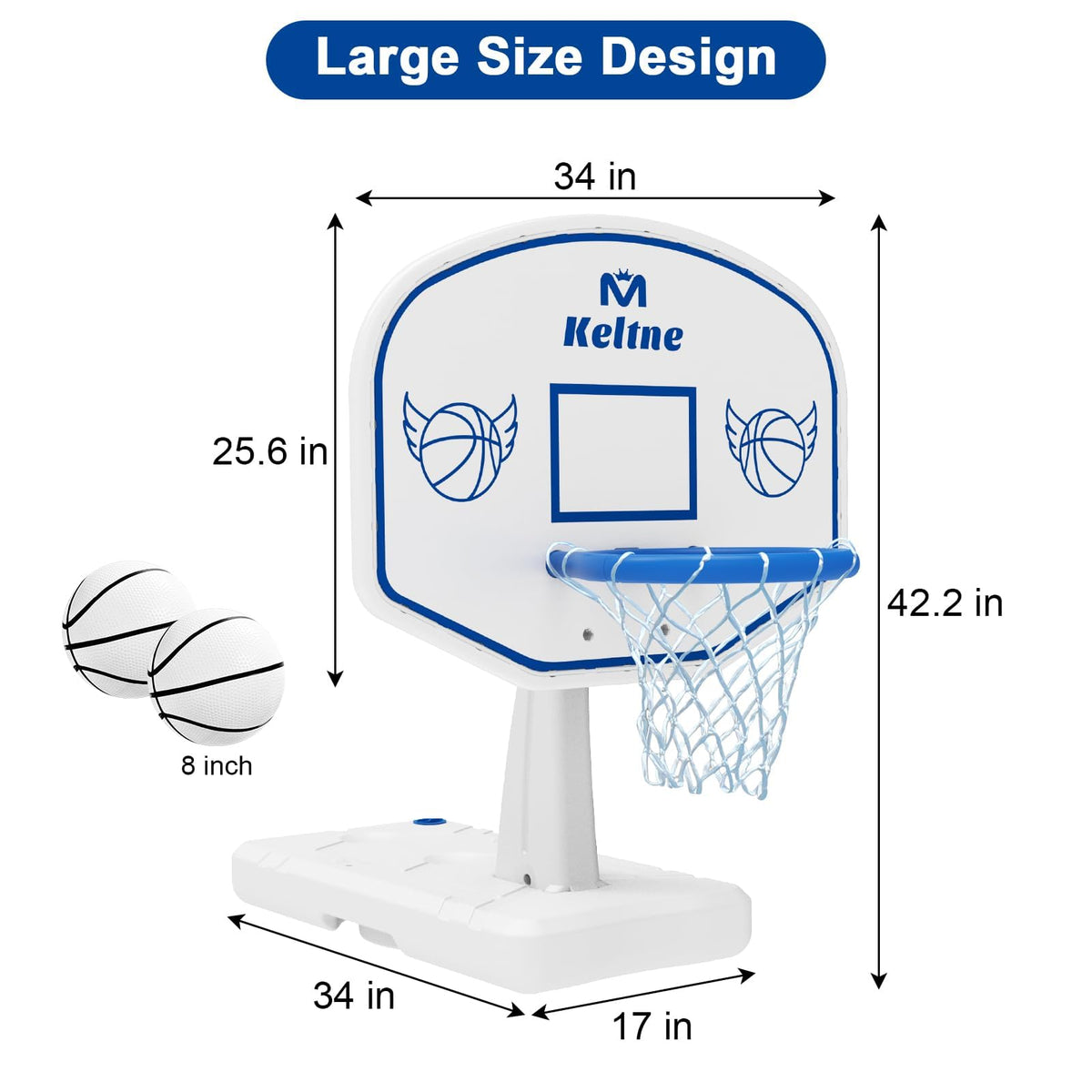 Dahivs oversized 34x34 pool hoop offers spacious play for families
