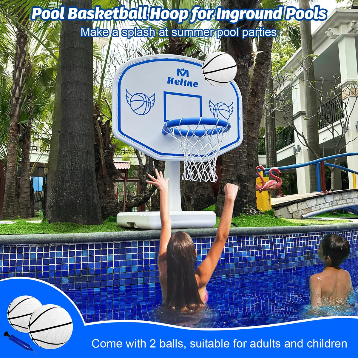 Dahivs pool basketball hoop base extended demonstrates stable support for aggressive play.