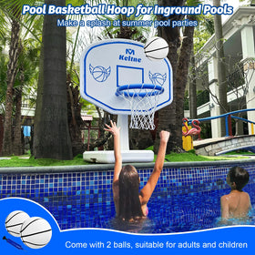 Dahivs pool basketball hoop base extended demonstrates stable support for aggressive play.
