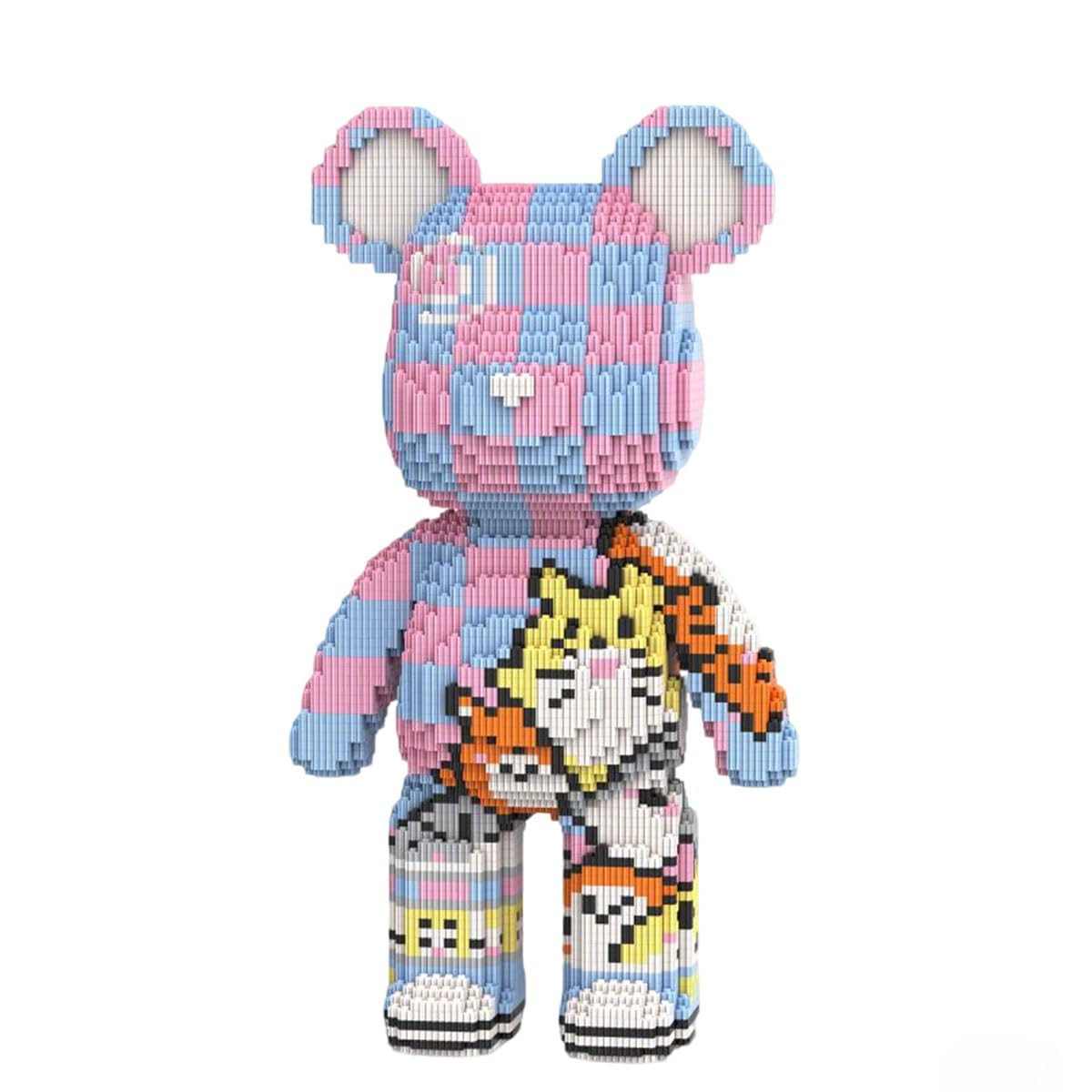 DAHONPA Animal Graffiti Cat Bear micro blocks set featuring colorful kitten graffiti for creative display.