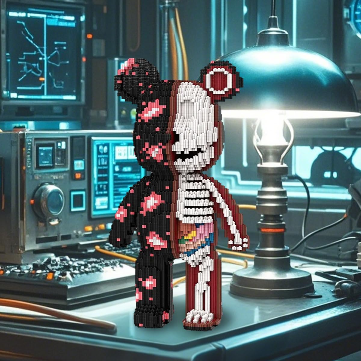 DAHONPA Animal Graffiti Skeleton Bear inner bones visible