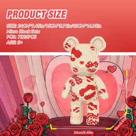 DAHONPA Animal Kiss Bear lip-print detail highlights romantic accents in the build