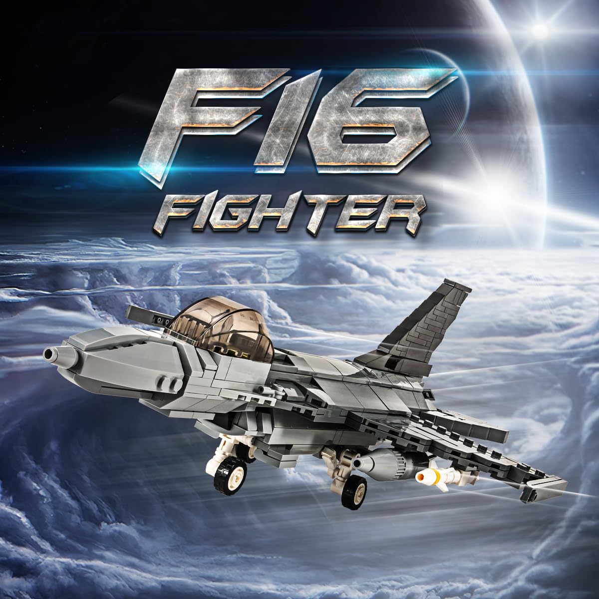 DAHONPA F-16 Fighting Falcon complete-display image offers ready showcases on shelves