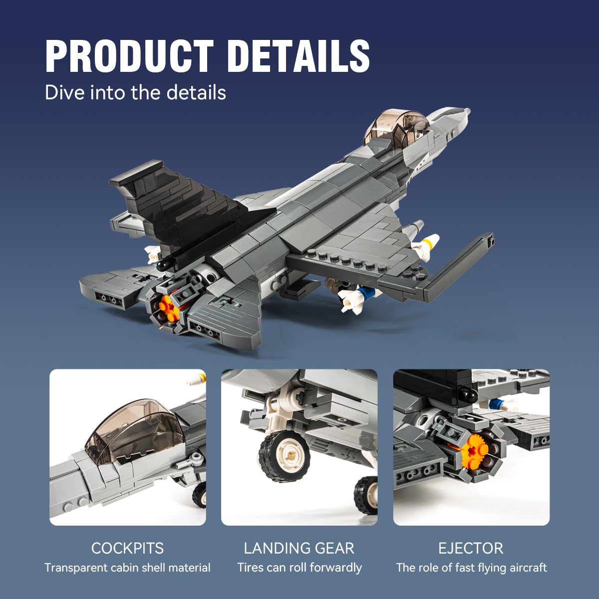 DAHONPA F-16 Fighting Falcon packaging image suggests a ready-to-gift experience