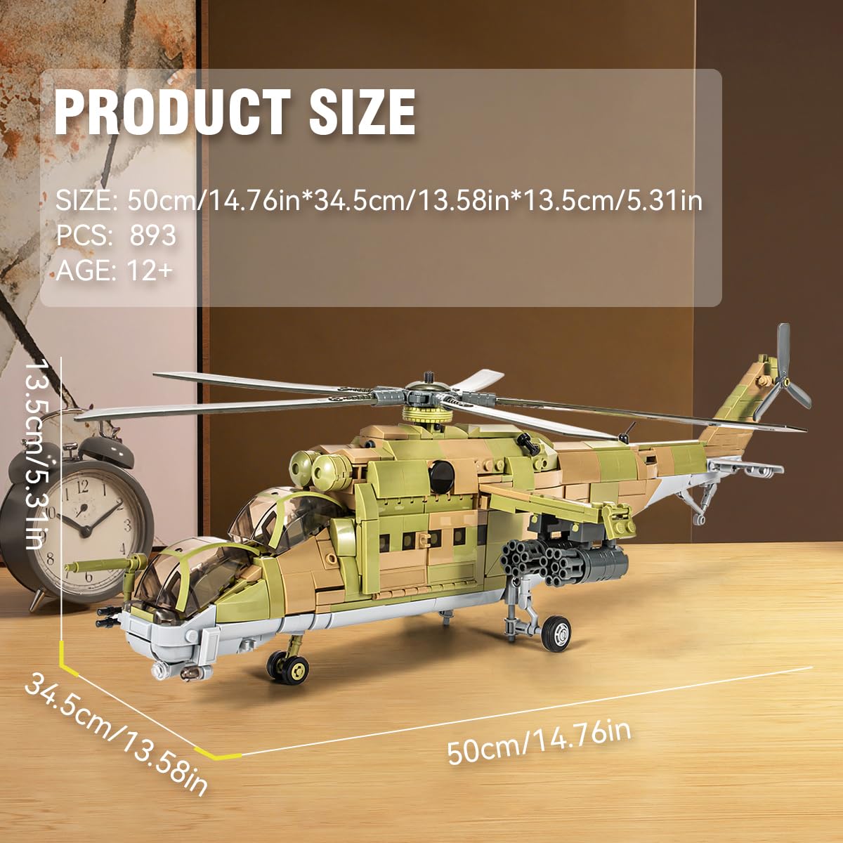 DAHONPA MI-24S cockpit door open for interactive play access.
