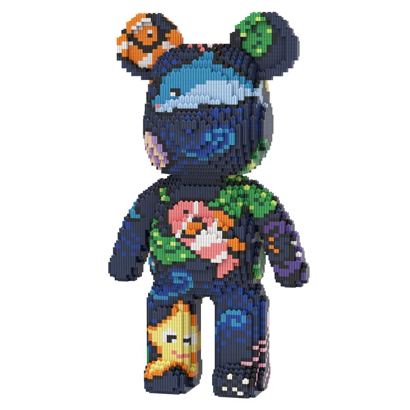 DAHONPA Ocean Bear blocks depict an underwater scene for mindful play and display.