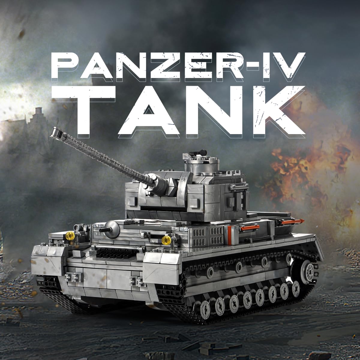 DAHONPA Panzer-Ⅳ Tank closeup reveals panel lines and precision.