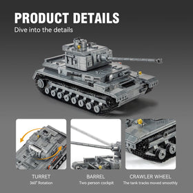 DAHONPA Panzer-Ⅳ Tank with soldier figures for storytelling and display.