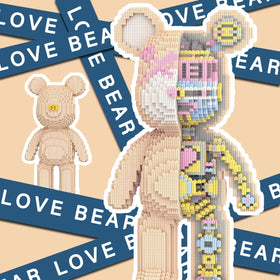 DAHONPA pink yellow bear exterior: vibrant color scheme for friendly display