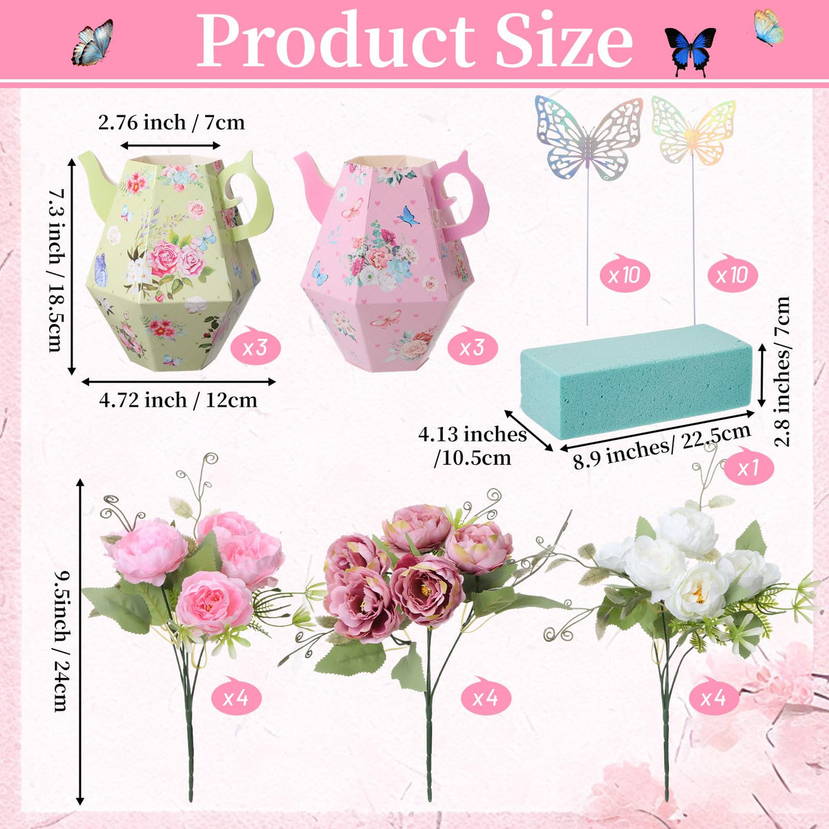 Daifunli flower box teapot decor showing sturdy construction and color balance