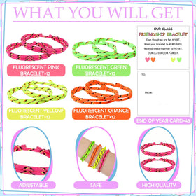 Daifunli stylish end-of-year bracelets with greeting cards for student gifts.