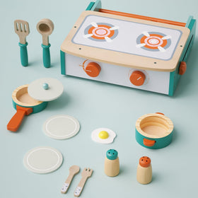 Dailyfunn kitchen playset with pot and pan—hands-on cooking pretend sessions.