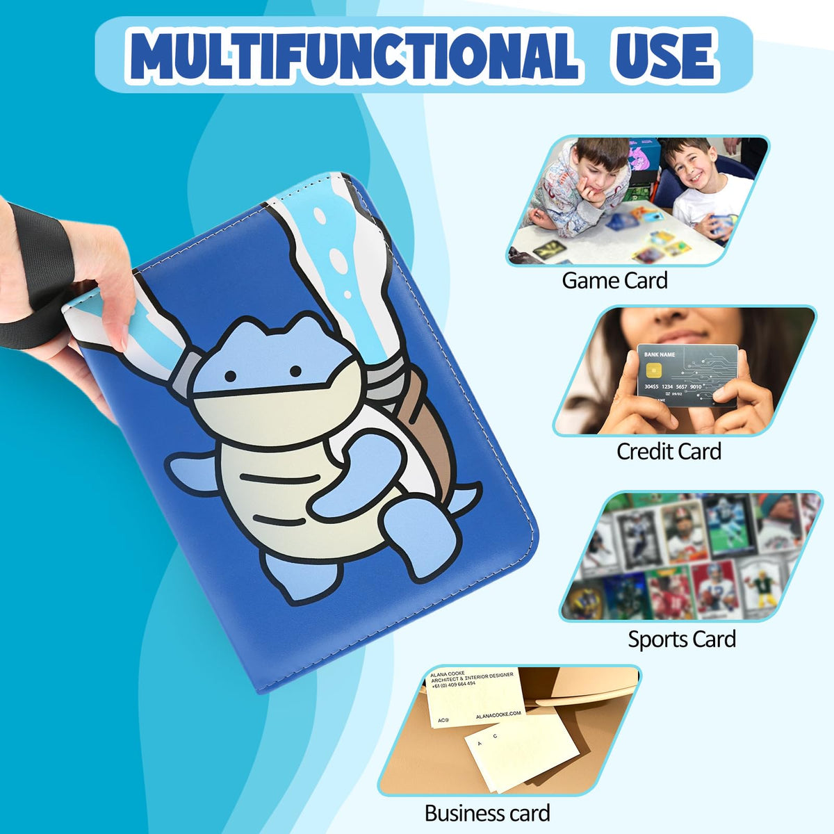 Daisiki binder includes 50 removable sleeves for immediate use.