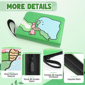 Daisiki binder with zipper cover keeps cards secure during transport.