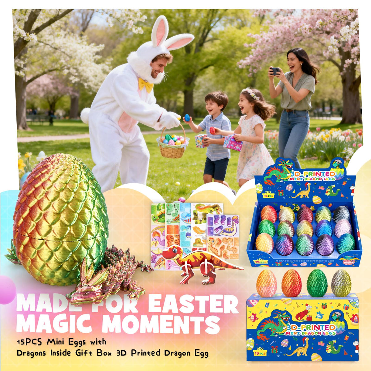 Dak Haan dragon eggs include free dinosaur cards for play