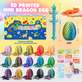 Dak Haan licensed PLA+ dragon figure inside egg for lightweight display