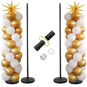DAKEPOLE balloon stand 2-pack at 56-inch height for sturdy centerpieces.