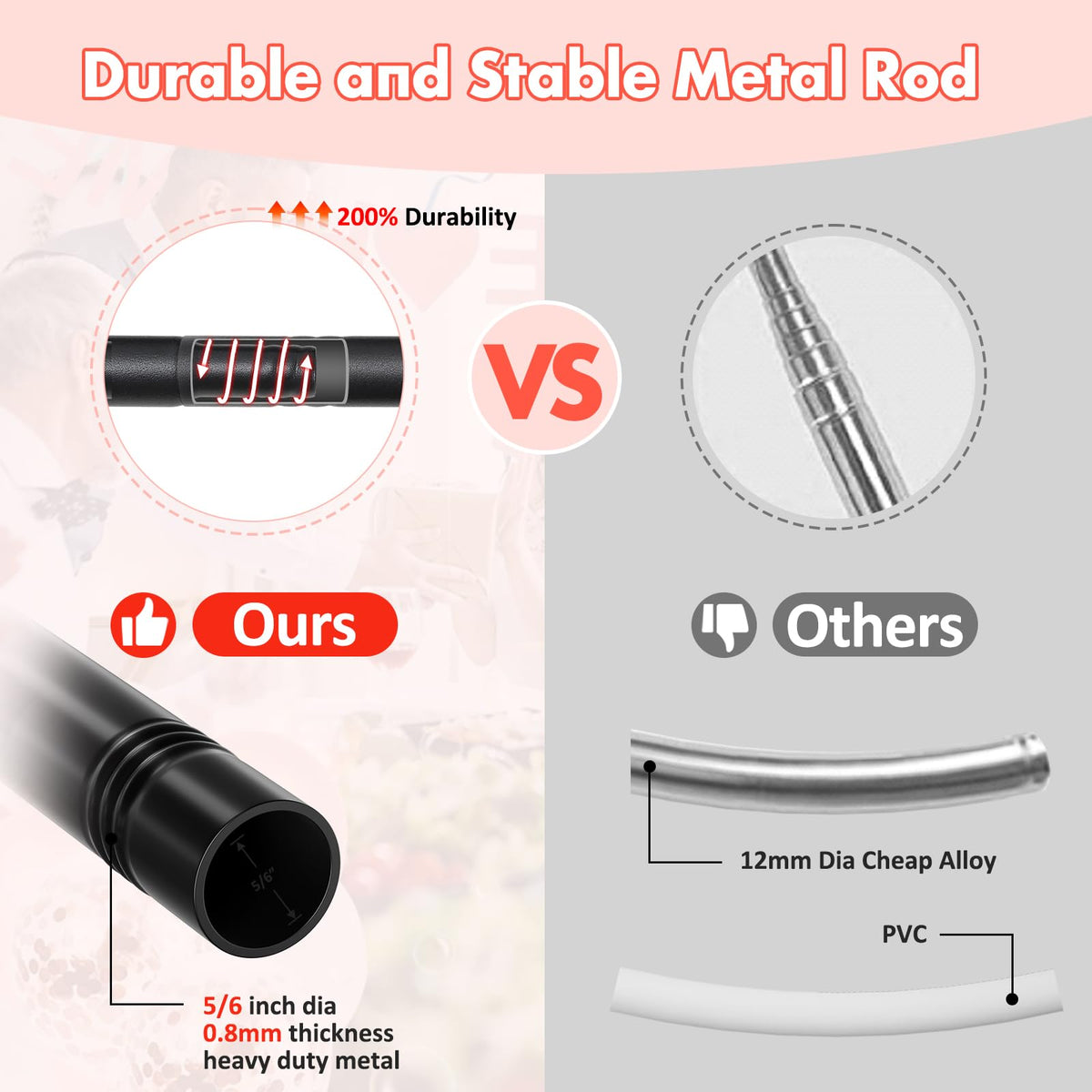 DAKEPOLE balloon stand 20mm pole diameter for a durable frame.