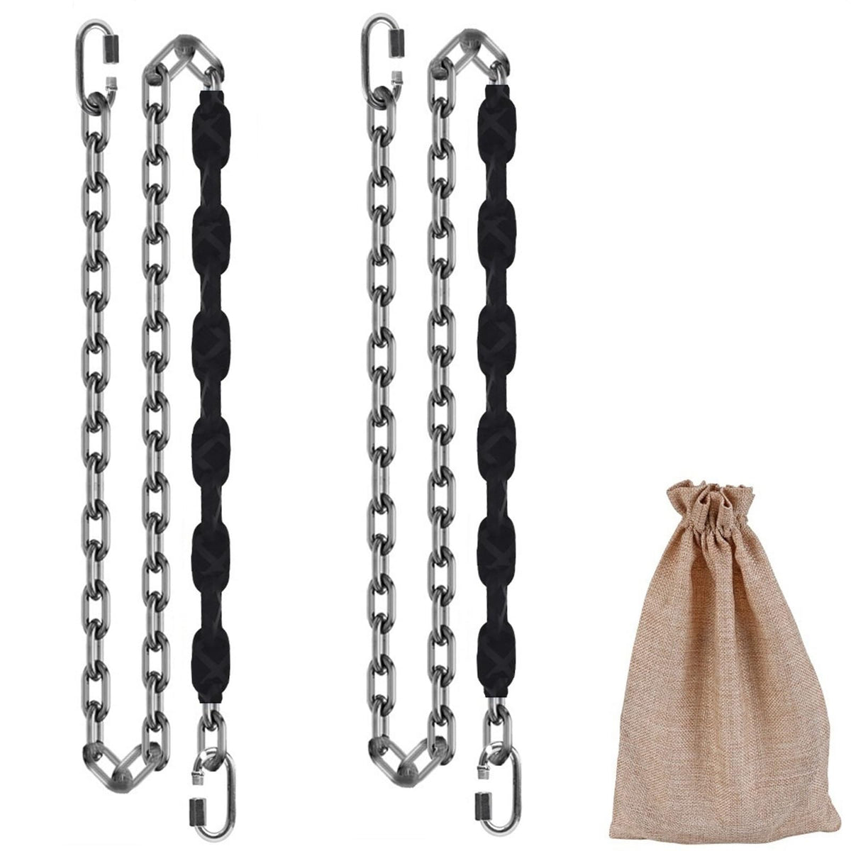 Dakzhou 2 chains in 84-inch stainless steel for sturdy outdoor swings.
