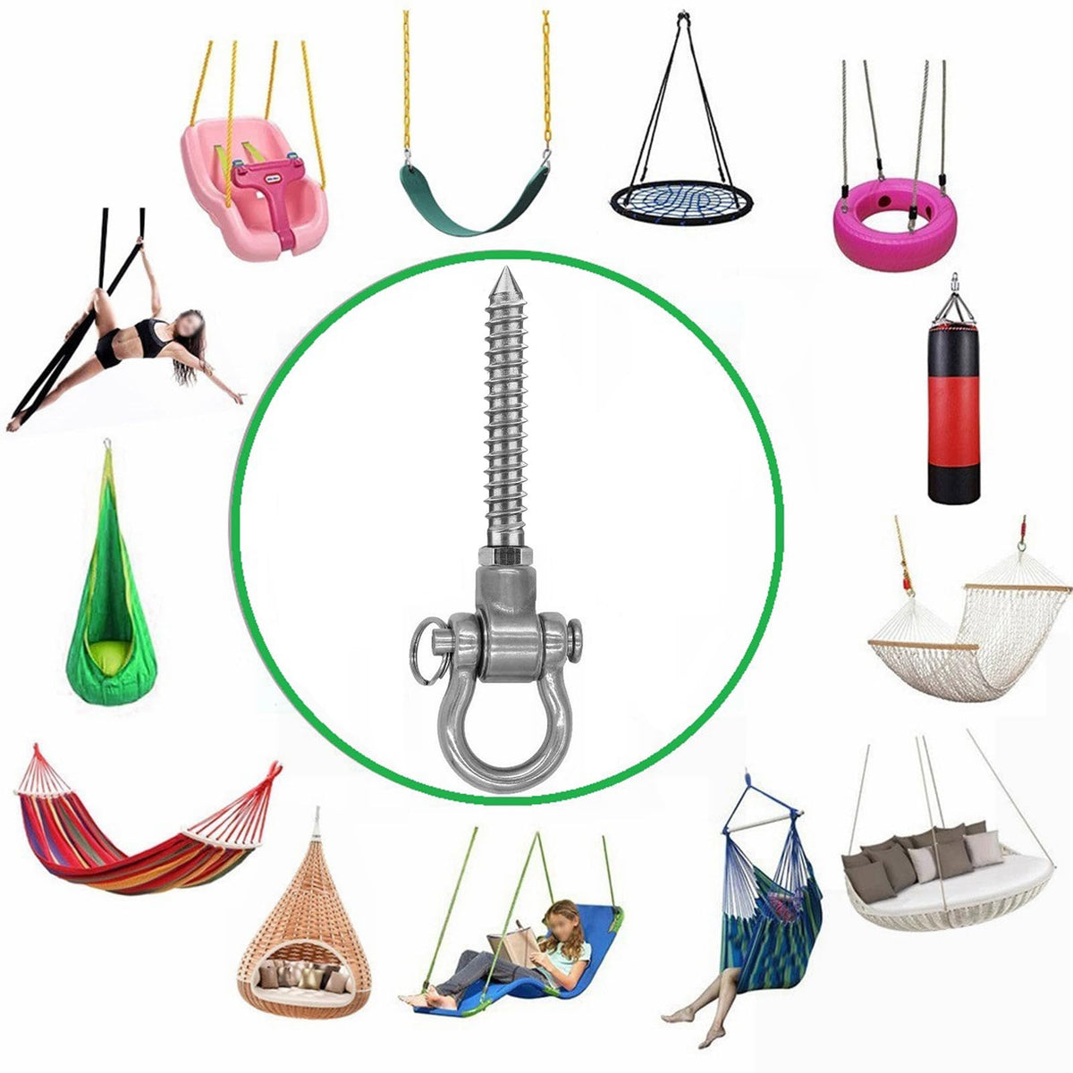 Dakzhou load-tested hanger rated up to 1500 pounds for strong support.