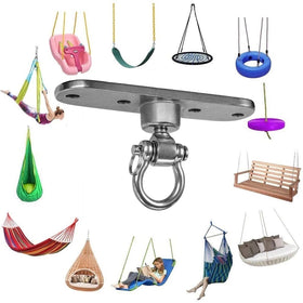 Dakzhou 1500lb capacity supports sturdy chairs, hammocks, or playground swings.