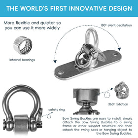 Dakzhou swing hanger 180-degree swing component enables omnidirectional suspension.