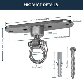 Dakzhou swing hanger base with mounting holes for easy installation.