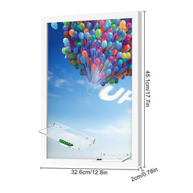 Space-saving display frees shelf space while showcasing the build.