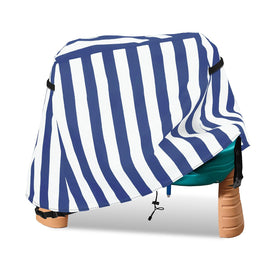 Dalema blue-striped kids water table cover protects from sun and rain.