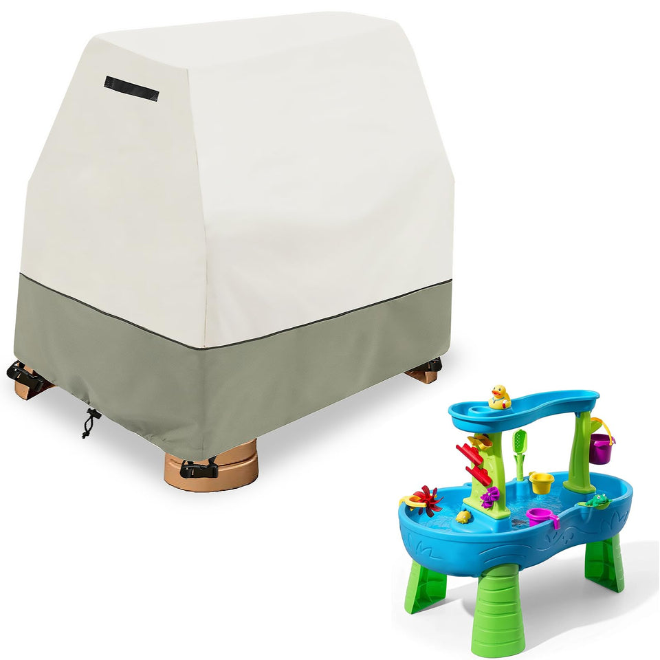 Dalema water table cover beige close-up stitching shows durable seams.