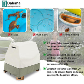 Dalema cover features side handles for easy installation and removal.