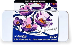 Color-mixing trays included with the Aquafine travel set for testing tones.