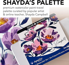 Shayda Campbell palette with Aquafine colors for confident watercolor planning.