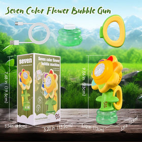 Dali Energy Cat Sunflower Bubble Machine portable with leak-free bottle