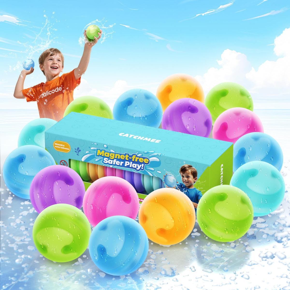 Dalicode reusable water balloons silicone quick-fill enable fast backyard water fights.