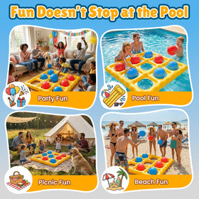 Dalipto tic-tac-toe grid on water suitable for all ages.