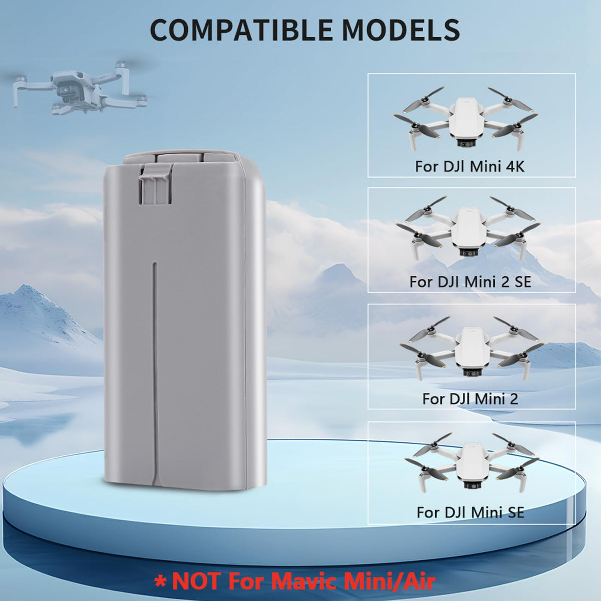 Dalkat Dalee intelligent-battery for DJI Mini 2 SE with status monitoring
