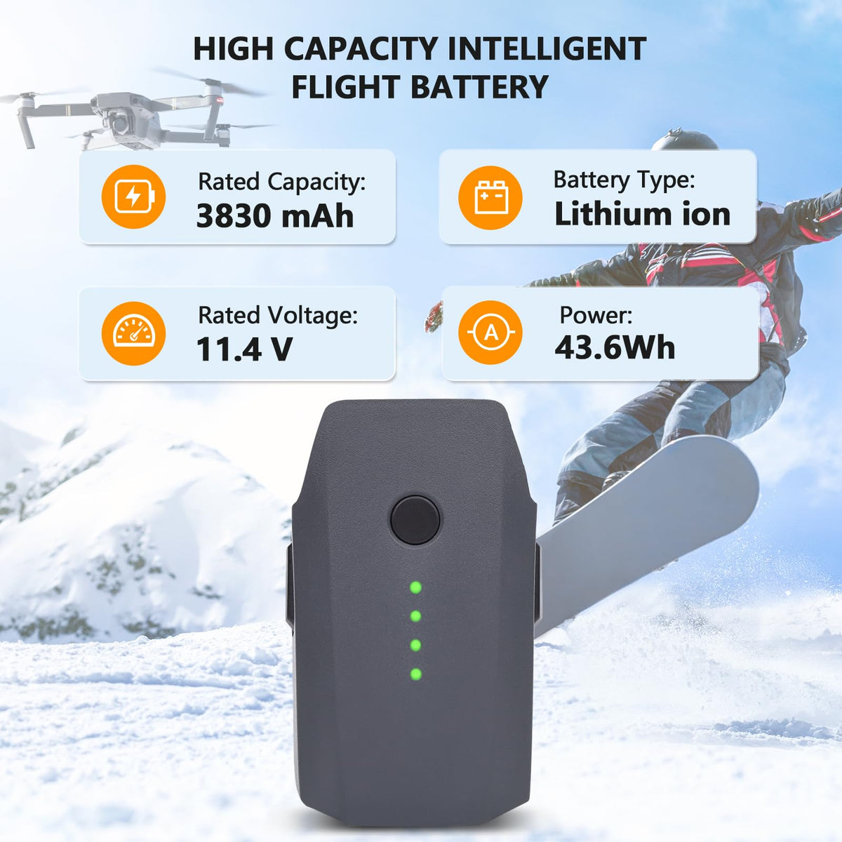 Dalkat Dalee Mavic Pro Battery heat-dissipation shell emphasizes safe operation during flights.