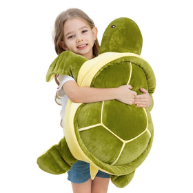 Dalmao 28-Inch sea turtle plush offers ultra-soft hugs.