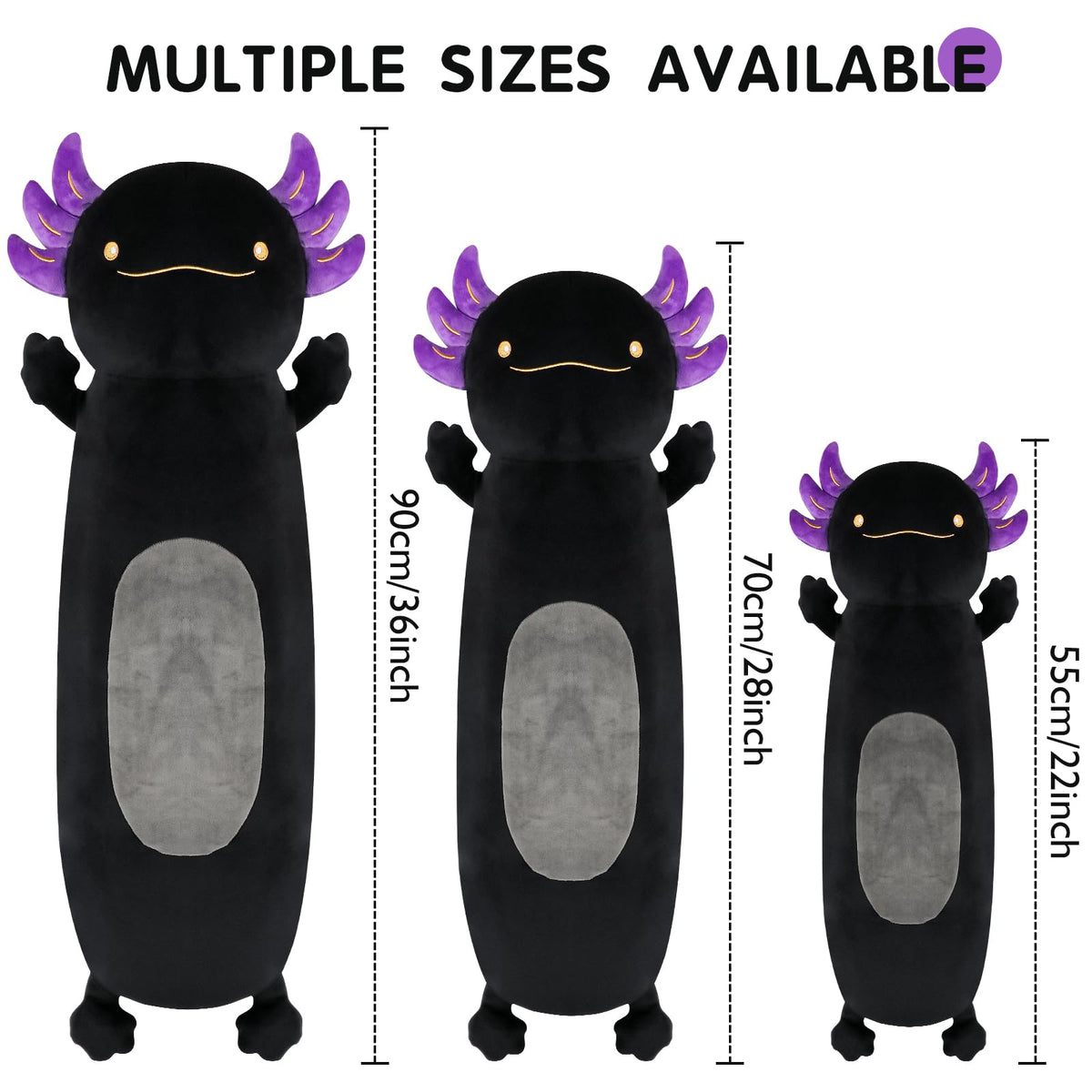 Dalmao 36-inch axolotl plush designed for kids' imaginative play.